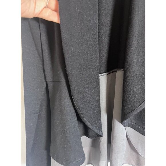 Logo Chic Sweater M Black Neutral Minimalist Capsule Basic Staple Chiffon 80s - Picture 6 of 11